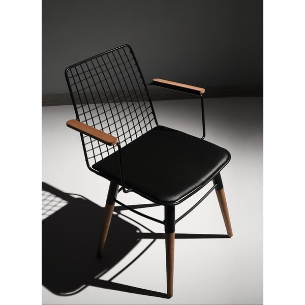 Valgomojo kėdės iš metalo juodos spalvos 2 vnt. Trend – Kalune Design-image-1