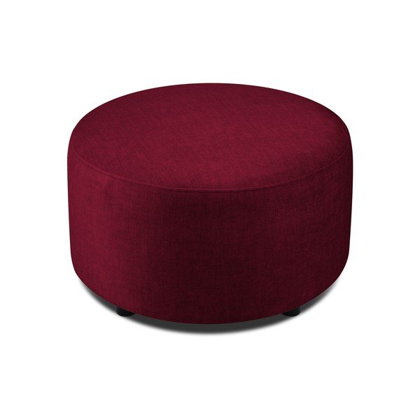 Tamsiai raudonos spalvos pufas Mazzini Sofas Debbie, ø 68 cm-image-2