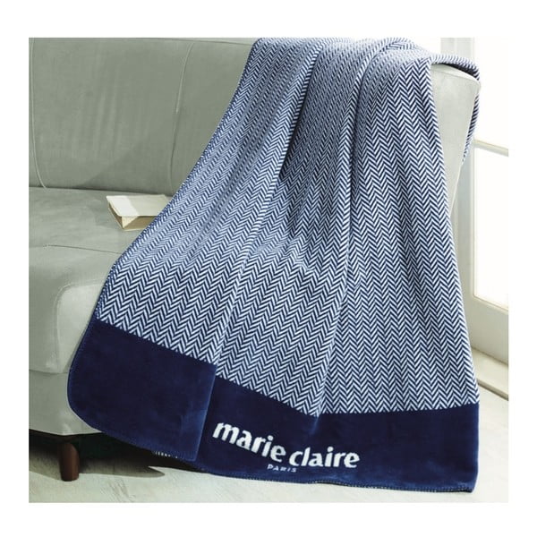 Mėlyna antklodė iš "Marie Claire Bastia" leidinio, 130 x 170 cm