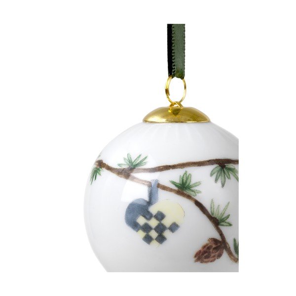 Baltas porcelianinis pakabinamas kalėdinis papuošalas Kähler Design Hammershøi-image-4