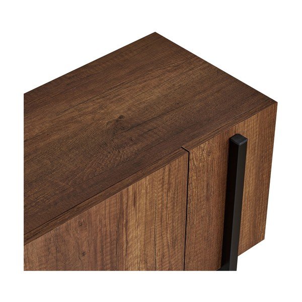 Tamsios natūralios spalvos TV spintelė iš riešutmedžio 180x45x30 cm Nexus – Kalune Design-image-4