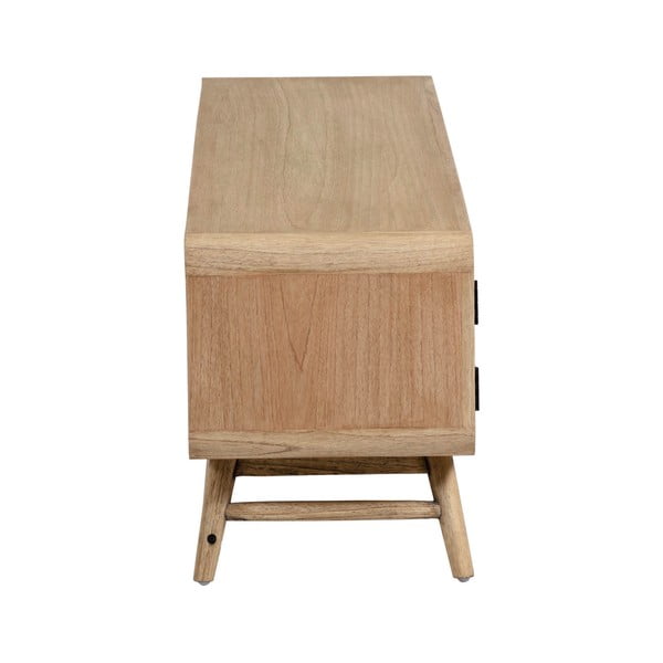 Kedro masyvo TV spintelė natūralios spalvos 150x50 cm Nalu – Kave Home-image-3