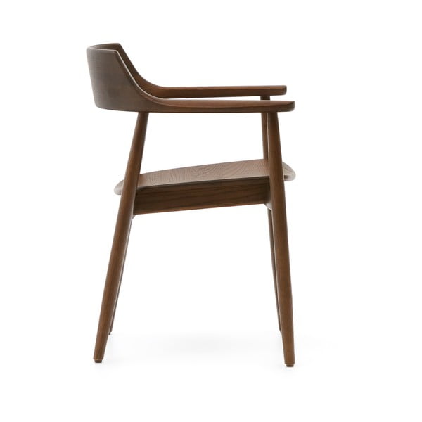 Rudos spalvos iš ąžuolo masyvo valgomojo kėdė Fondes – Kave Home-image-4