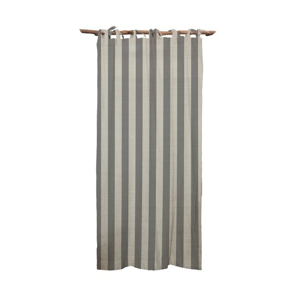 Pilka užuolaida Lininė užuolaida Cuture Cortina Hogar Grey Stripes