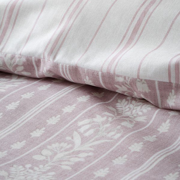 Baltos spalvos/rožinės spalvos dvigulė/itin ilga patalynė 230x220 cm Regency Stripe – Catherine Lansfield-image-4