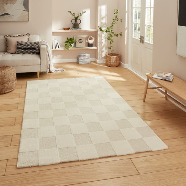 Kreminės spalvos kilimas 120x170 cm Elio Cream – Think Rugs-image-1