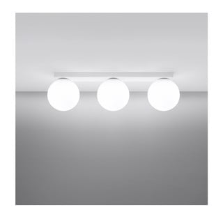 Lubinis šviestuvas baltos spalvos ø 12 cm su stiklo gaubtu Umerta – Nice Lamps