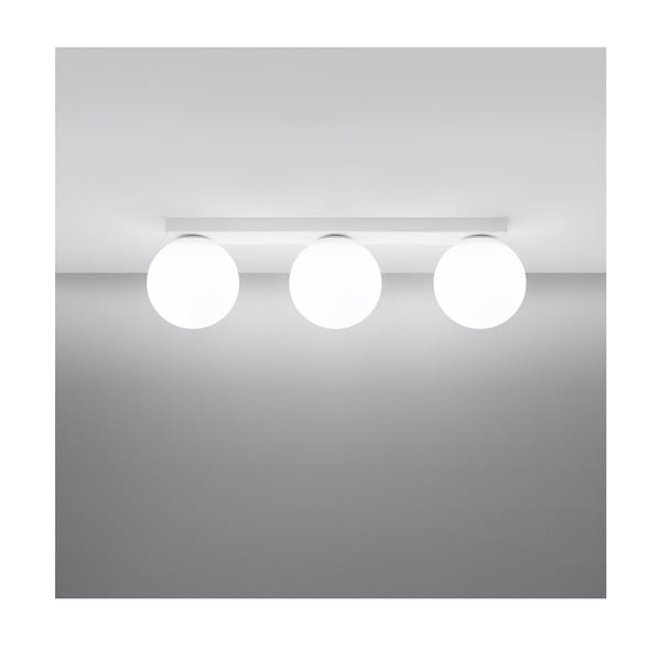 Lubinis šviestuvas baltos spalvos ø 12 cm su stiklo gaubtu Umerta – Sollux-image-2