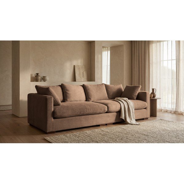 Sofa iš kordinio velveto šviesiai rudos spalvos 266 cm Comfy – Scandic-image-1