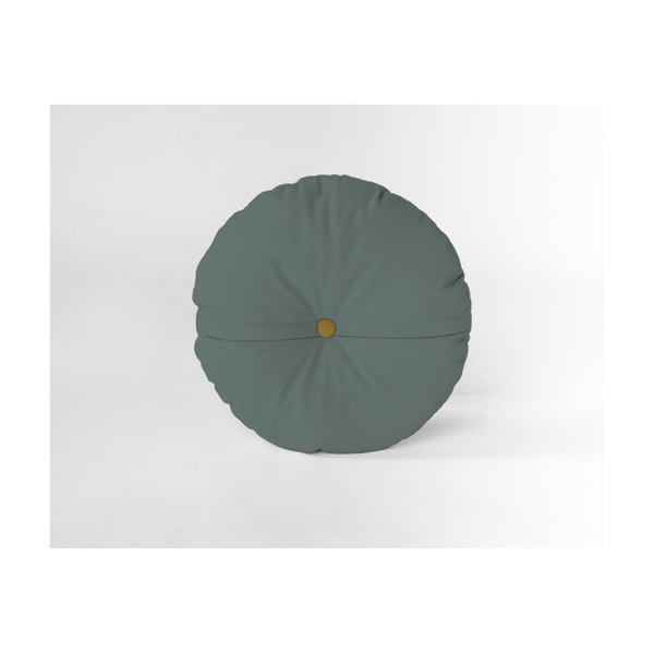 Apvali dekoratyvinė pagalvėlė su aksominiu užvalkalu Velvet Atelier Turquoise, ⌀ 45 cm-image-1