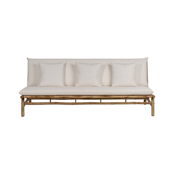 Baltos spalvos sofa 200 cm Bamboo – Ixia