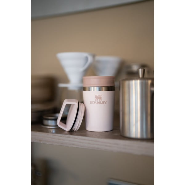 Šviesiai rožinės spalvos iš nerūdijančio plieno termo puodelis 230 ml Café-To-Go Travel Mug Rose Quartz – Stanley-image-1
