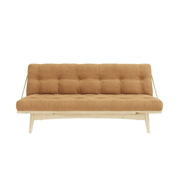 Garstyčių spalvos sofa lova 190 cm Folk - Karup Design