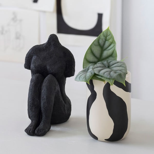 Juodai baltas keraminis puodelis dantų šepetėliams Icon - Mette Ditmer Denmark-image-4