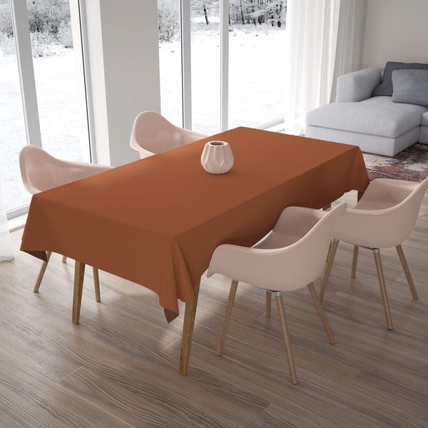 Plytų oranžinės spalvos staltiesė, 140 x 180 cm