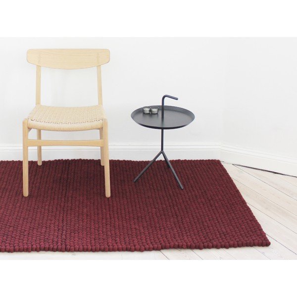 Tamsiai vyšninis vilnos kilimas Wooldot Ball Rugs, 120 x 180 cm-image-1
