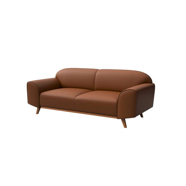 Sofa konjako rudos spalvos iš odos 193 cm Nesbo – MESONICA-image-2
