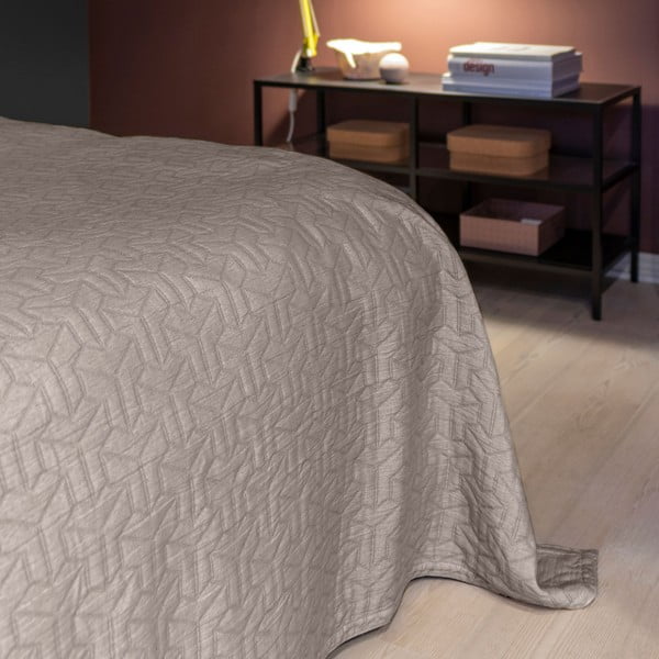 Pilka perdirbtos medvilnės viengulė lovatiesė 140x250 cm Trio - Mette Ditmer Denmark-image-1