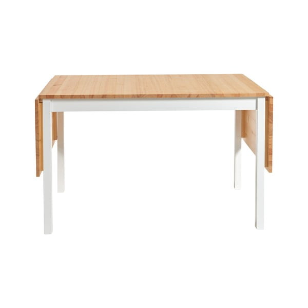 Baltos spalvos sulankstomas valgomojo stalas iš pušies medienos Bonami Essentials Brisbane, 120 (200) x 70 cm-image-1