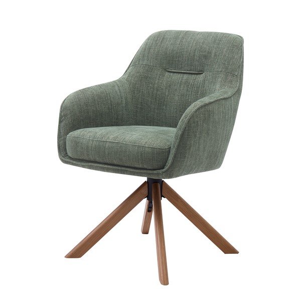Žalios spalvos iš audinio valgomojo kėdžių komplektas 2 vnt. Avola – Unique Furniture-image-2