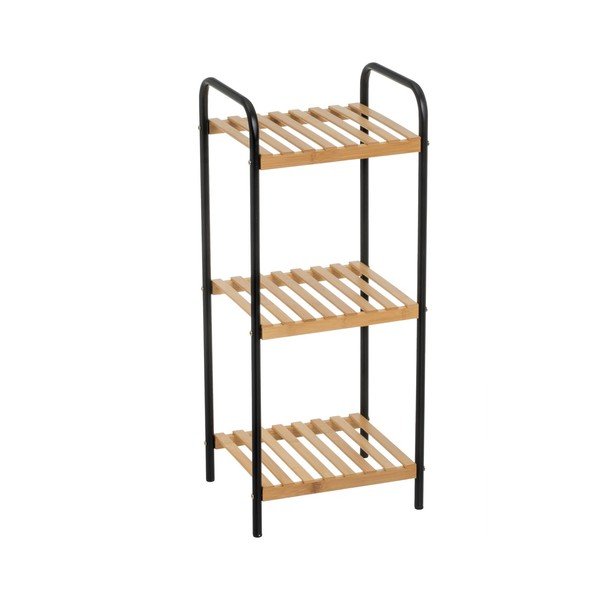 Iš bambuko pastatoma lentyna juodos spalvos/natūralios spalvos 30x75 cm – Casa Selección