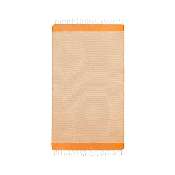 Oranžinis hamamo rankšluostis Šoninis, 100 x 180 cm-image-2