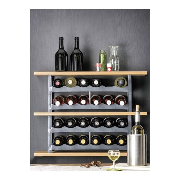 Pilkas plastikinis vyno stovas Vario - Rotho-image-2