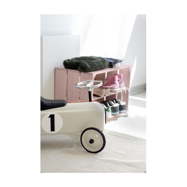 Pink Rustic Wooden Shoe Rack Really Nice Things batų-image-1