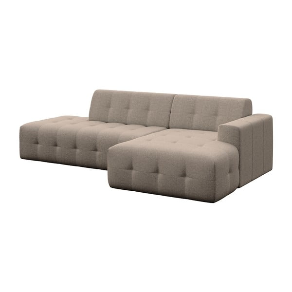 Šviesiai rudos spalvos kampinė sofa (su dešiniuoju kampu/su gultu) Tuil – Rodier-image-2