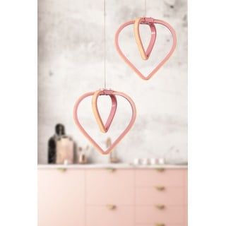 Rožinės spalvos iš metalo kabantis šviestuvas LED ø 20 cm Sevinc – Squid Lighting