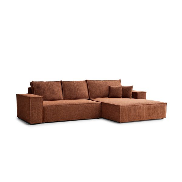 Vario spalvos sulankstoma/su sandėliavimo vieta kampinė sofa iš šenilinio audinio (su dešiniuoju kampu/su gultu) Maze – Maison de Rêve-image-2