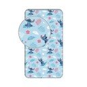 Mėlynos spalvos iš medvilnės viengulė vaikų patalynė su guma 90x200 cm Lilo & Stitch "Blue" – Jerry Fabrics