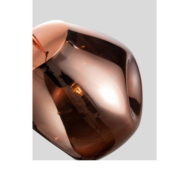 Rožinio aukso spalvos iš stiklo kabantis šviestuvas ø 25 cm Lava – Nova Luce-image-3