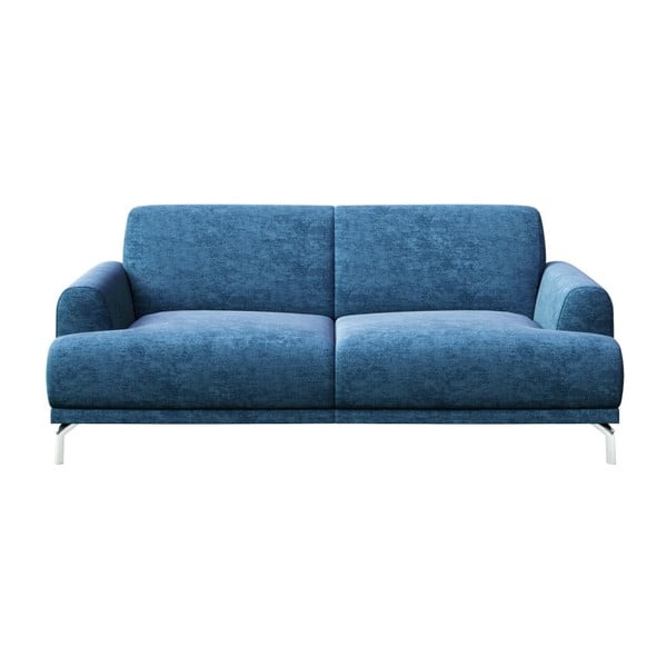 Mėlyna dvivietė sofa su metalinėmis kojomis MESONICA Puzo