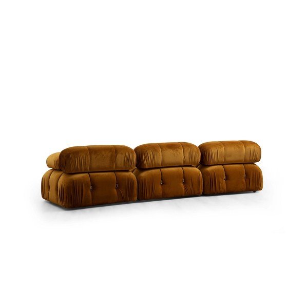 Modulinė sofa garstyčių spalvos iš velveto Bubble – Artie-image-4