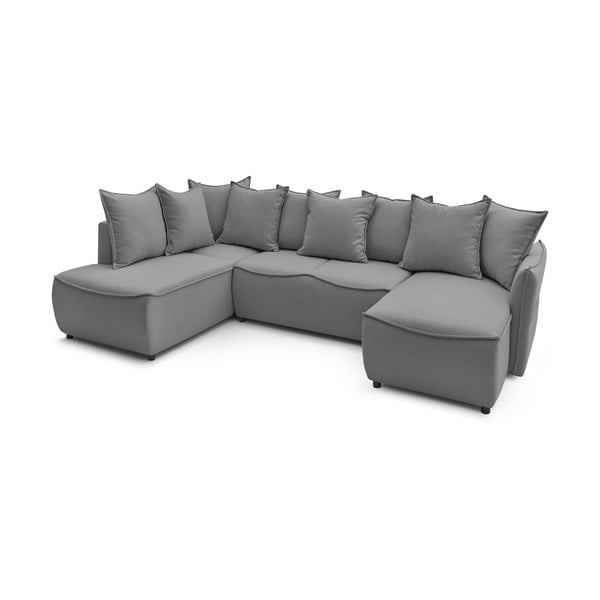 Sulankstoma kampinė sofa šviesiai pilkos spalvos (su kairiuoju kampu) Leon – Bobochic Paris-image-3