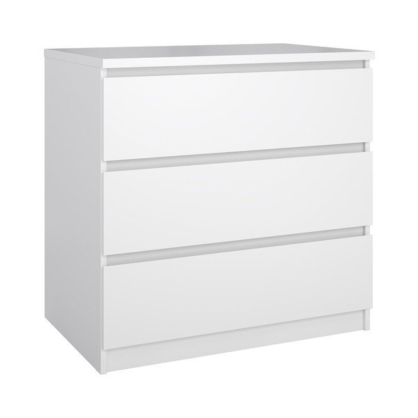 Baltos spalvos šoninė spintelė 77x76x50 cm Naia – Tvilum