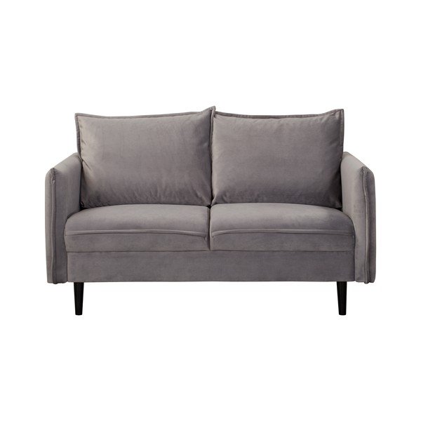 Pilkos spalvos iš velveto sofa 138 cm Juli – Ropez