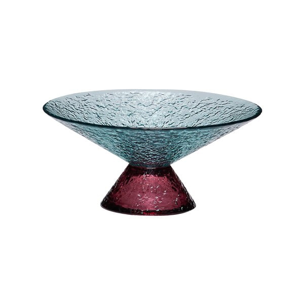 Iš stiklo  dubuo raudonos spalvos/mėlynos spalvos vaisių dubuo ø 15 cm Bonbon – Hübsch