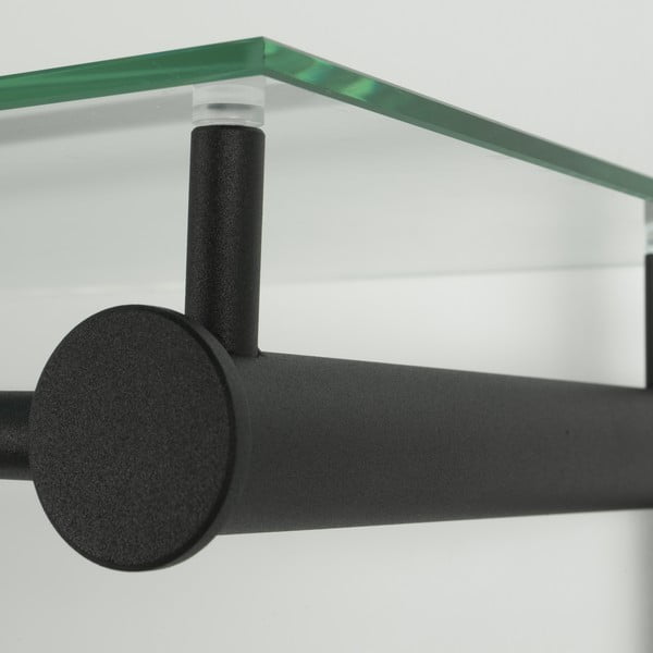 Sieninė lentyna iš metalo juodos spalvos su lentyna Suza – Spinder Design-image-3