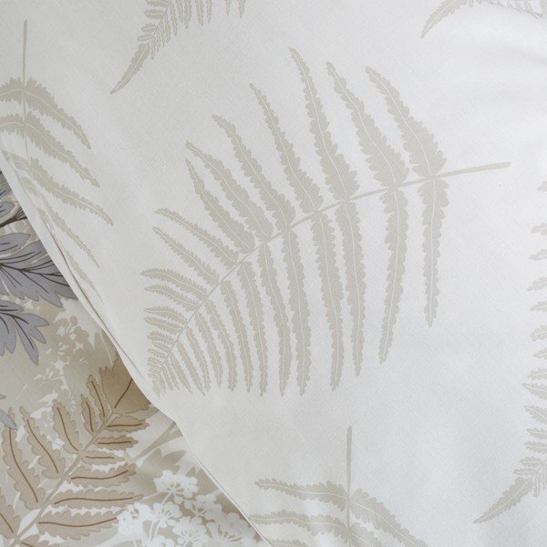 Smėlio ir kreminės spalvos viengulė patalynė 135x200 cm Floral Foliage - Catherine Lansfield-image-4