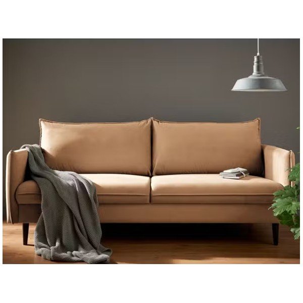 Rudos spalvos iš velveto sofa 203 cm Juli – Ropez-image-1