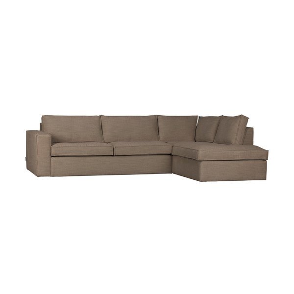 Kampinė sofa rudos spalvos (su dešiniuoju kampu) Freddie – WOOOD-image-1