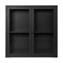 Iš metalo pakabinama vitrina juodos spalvos 80x80 cm Brisbane – House Nordic