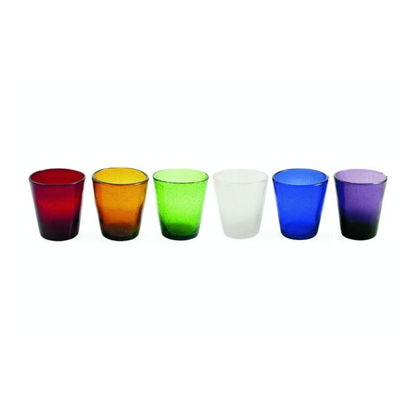 6 spalvotų stiklinių rinkinys "VDE Tivoli 1996 Cancun Agua", 240 ml
