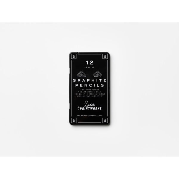 Pieštukai rinkinyje 12 vnt. Graphite – Printworks-image-2