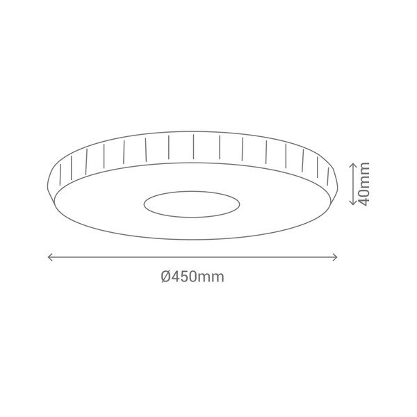 Apvalus lubinis šviestuvas SULION Stern, ø 45 cm-image-1