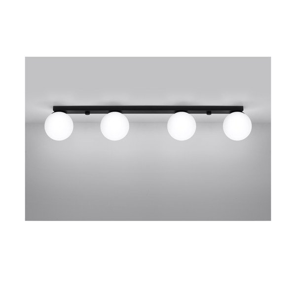 Juodos spalvos lubinis šviestuvas ø 12 cm su stiklo gaubtu Umerta – Sollux-image-3