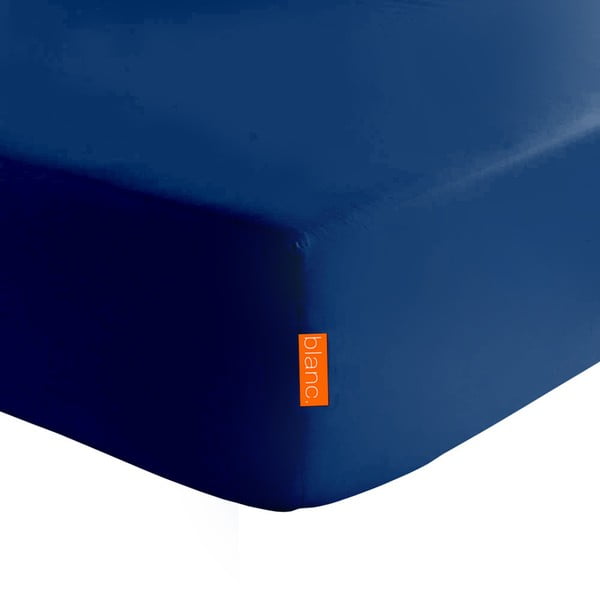 Tamsiai mėlyna elastinė paklodė "HF Living Basic", 180 x 200 cm