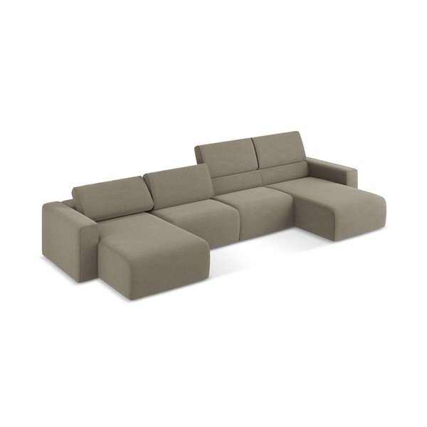 Šviesiai rudos spalvos kampinė sofa Kalea – Makamii-image-1